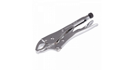 Зажим с фиксатором KING TONY 6013-10R, 250 мм, с закругленными губками