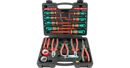 PSV120S Набор диэлектрический с изолентой, отверток стержневых и шарнирно-губцевого инструмента, 20 предметов