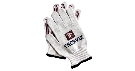 TRV-2-5510 Перчатки трикотажные Thorvik с точечным полимерным покрытием, модель Экстра, х/б, 10 класс вязки, размер 10