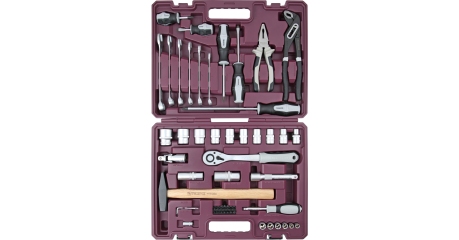 TS056 Набор инструмента универсальный 1/4", 1/2"DR, 56 предметов